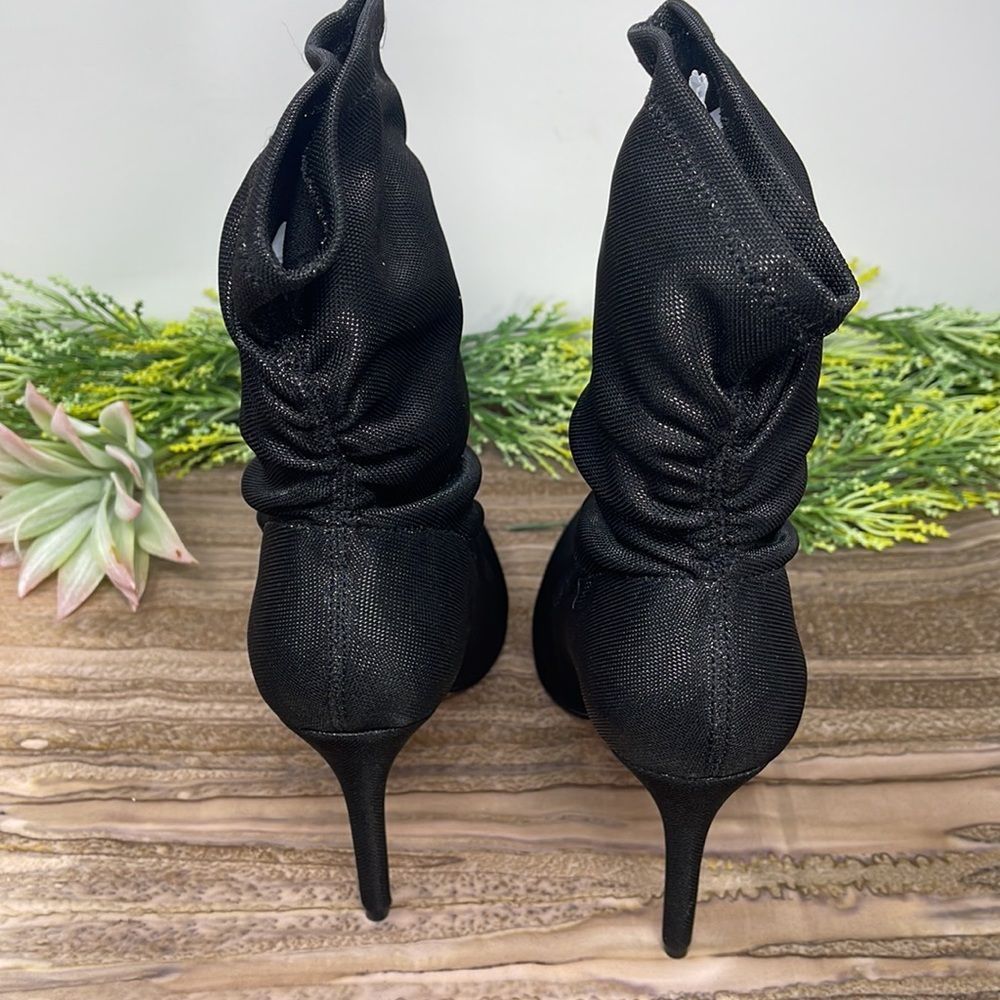 Badgley Mischka Womens Ronnie Fabric Pointed Toe Mid-calf Booties Size 6.5 - Picture 6 of 12